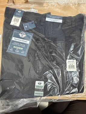 Dockers Black Signature Khaki Straight Fit Pants